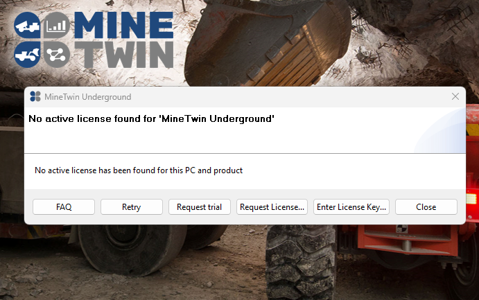License request dialog
