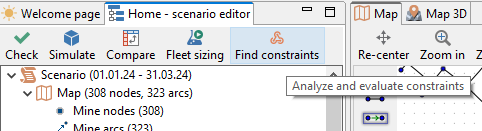 Find constraints button