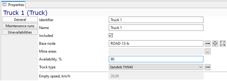 80% availability of a truck