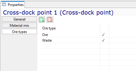 Setting the acceptable ore types for a CDP