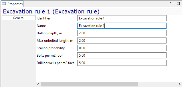 Excavation rule properties