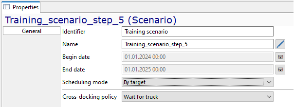 Setting scheduling mode to *By target*