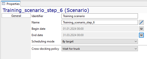 Setting shorter simulation period